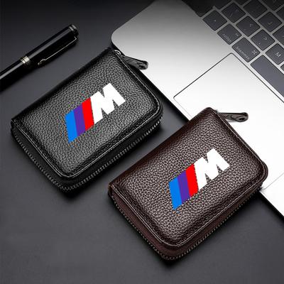 Portafoglio in pelle con badge M LOGO per documenti di guida, carta d'identità, carte bancarie per X7 X3 X4 X5 X6 Serie 3 4 5 6 7 Z4 M M3 M5 M6 E38 E39 E46 E53 E60