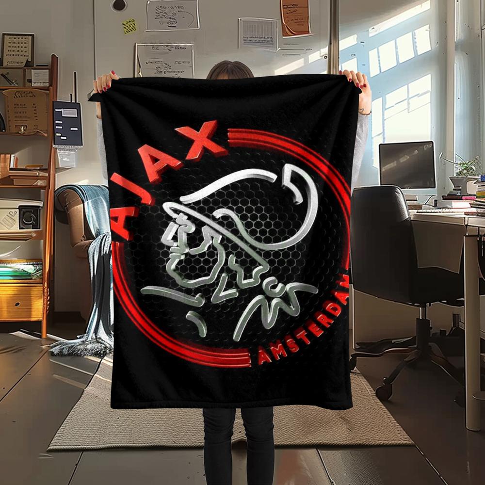 1pc Ajax Amsterdam Print Flannel Blanket, High Quality Comfortable for All Seasons, Home Decor, Warmth and Comfort, Perfect for Christmas Gifts07