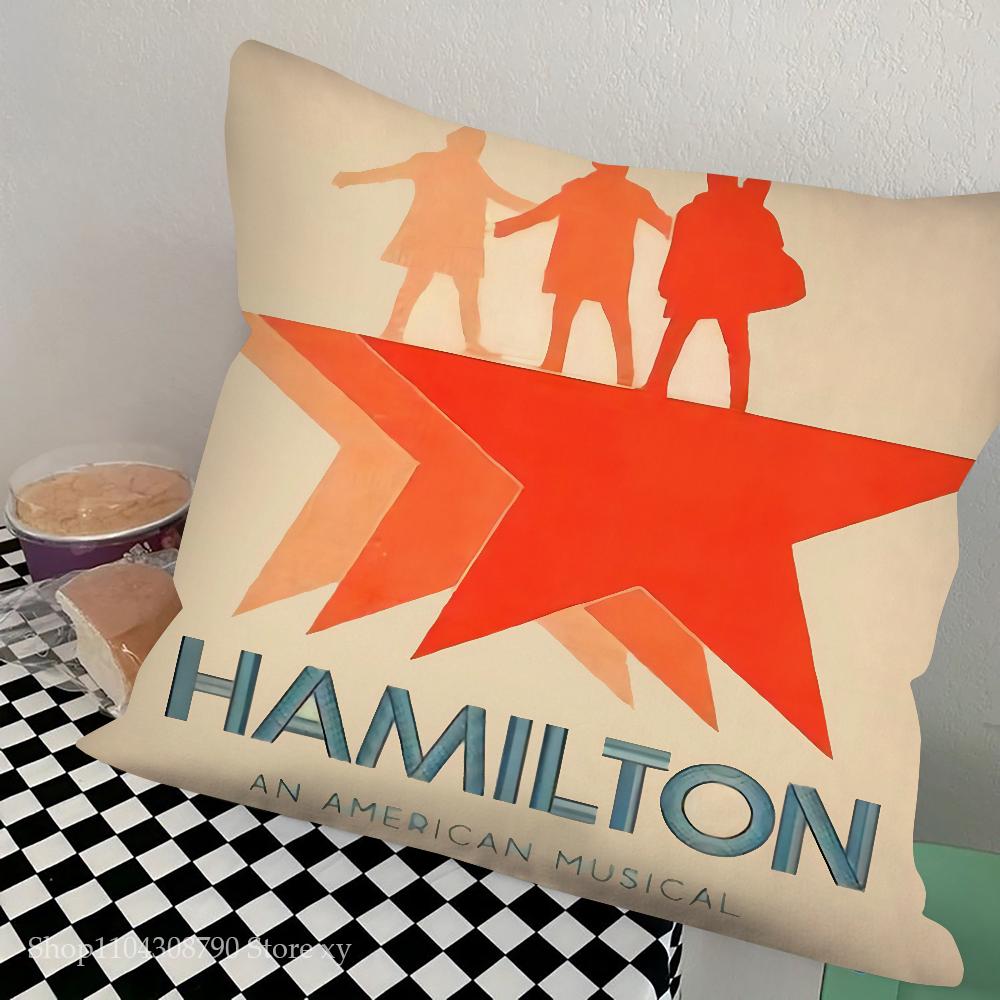 American Musical Hamilton Pillow Case Square Pillow Bedroom Sofa Leisure Comfort Cushion Car Living Room Home Decoration