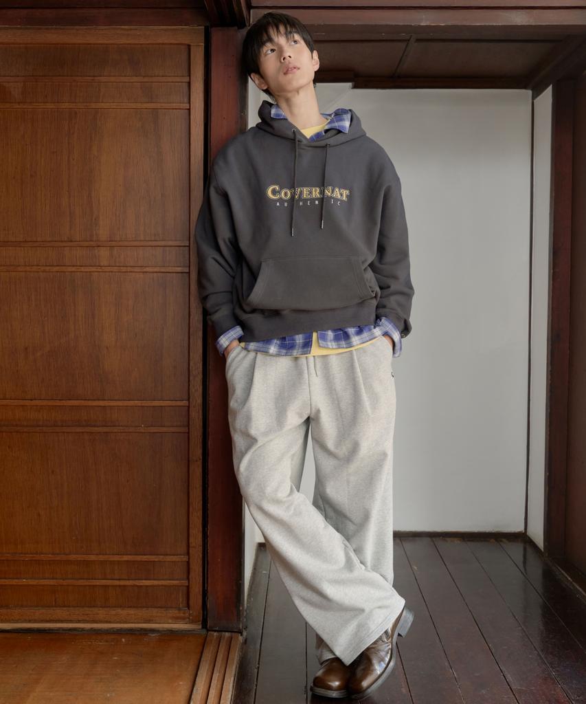 COVERNAT Signature Symbol Wide Sweatpants Melange Gray