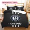 Custom Name FC Schalke 04 Pattern Bedding Quilt Set  Home Decoration  Gift (1 * duvet cover + 2 * pillowcase  without core)