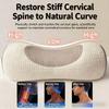 Ergonomic Buckwheat Pillow Adjustable Height Breathable Hypoallergenic Pillow with Removable Cover Cervical Spine & Head Back