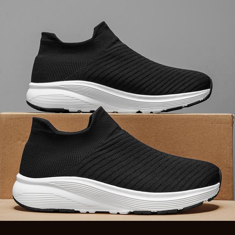 2026 Spring and Summer One-pedal Fly-woven Foot-set Men's and Women's Shoes Large Casual Breathable Lightweight Travel Shoes