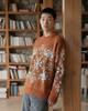 A MADE Wool Blend Jacquard Overknit (Fog Orange)