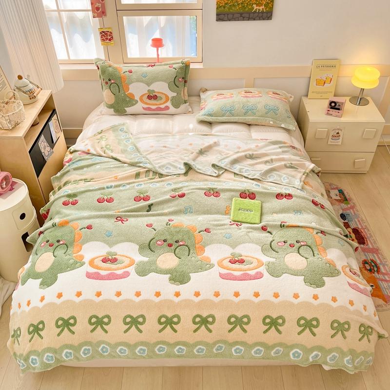 Cartoon Cute Bear Throw Blankets Super Soft Fluffy Lightweight Comfortable Flannel Couch Bed Blanket for All Season Kids Gifts