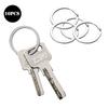 10Pcs/Pack Useful Clasps Pocket Keychain Chain Loop Stainless Steel Split Key Ring