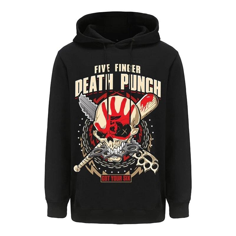 Five Finger Death Punch Metal Rock Aesthetic Hoodies Sweatshirt Gothic Top Harajuku Streetwear Hoody Tops Unisex