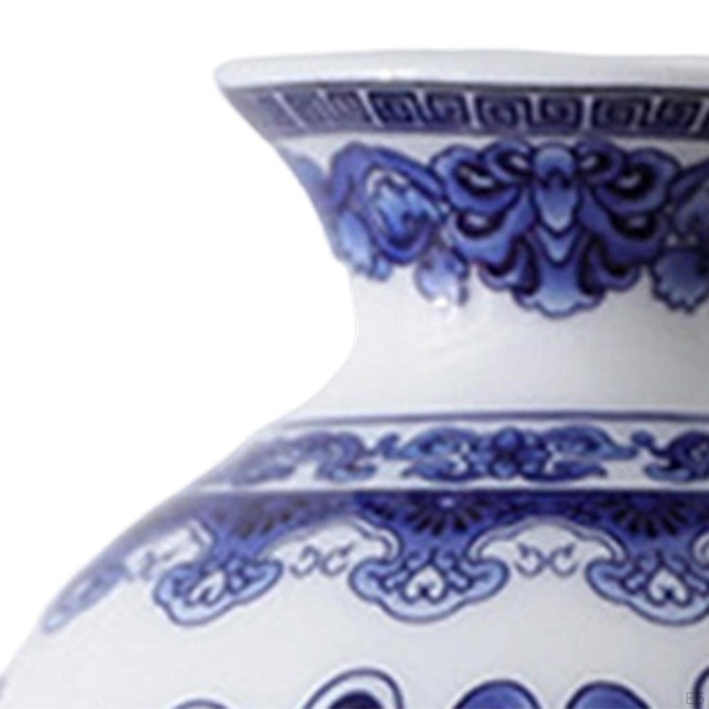 Chinese Blue and White Porcelain Bottle Flowers Arrangement