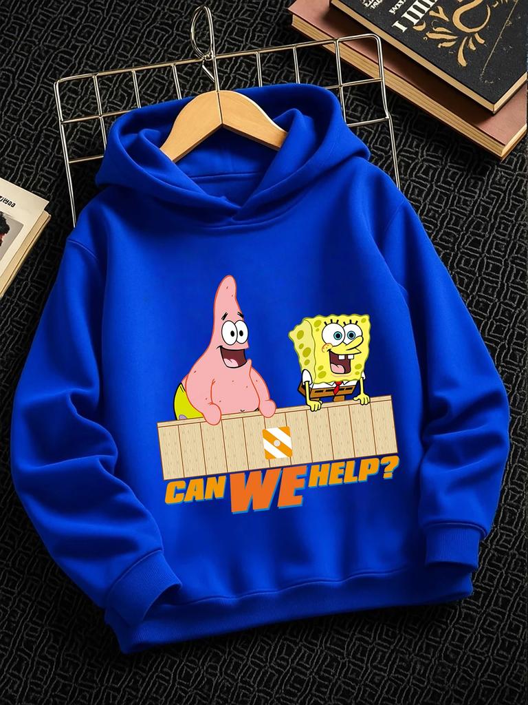 Pearl SpongeBob Hooded Sweatshirt For Kids Summer Cute Crewneck Age 3-14