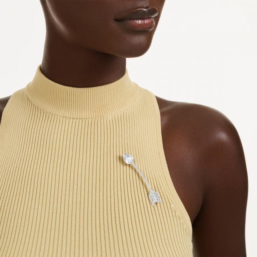 Swarovski Arrow Rhodium Brooch 5742952