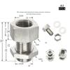304 Stainless Steel Pipe Fitting Bulkhead Water Tank Connector Adapter Inner and Outer Wire Water Tank Joint