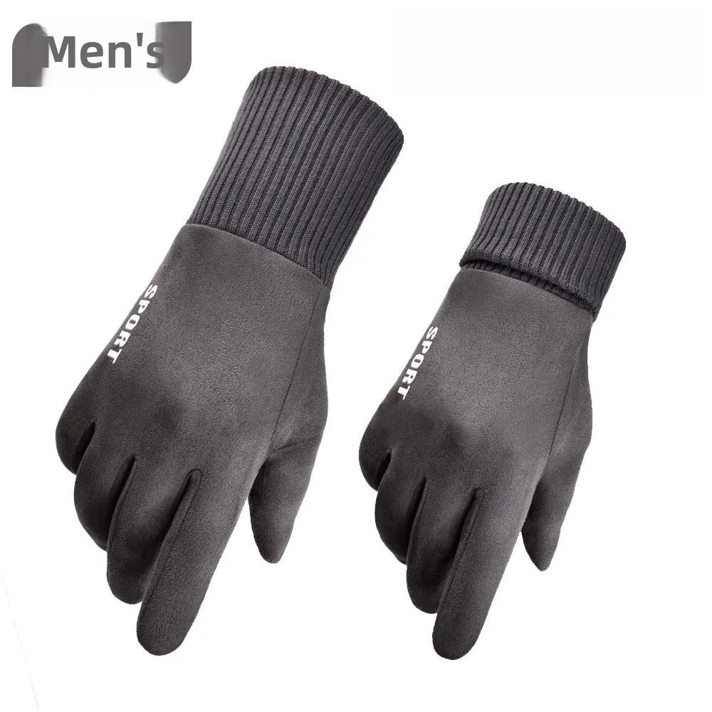 

Warm Fleece Lined Suede Gloves for Cycling And Driving Outdoor Women s Gloves Couple Matching Handwear from Mainland China