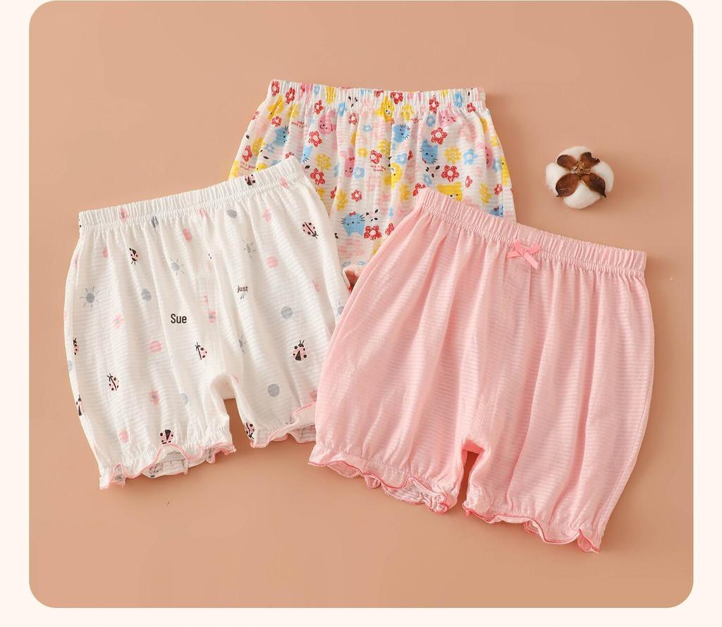 Girls' Cotton Summer Bloomers - Safety Underwear Thin Pants for Babies & Kids