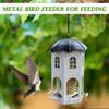 Castle Bird Feeder Outdoor Garden Metal Bird Feeder Feeding