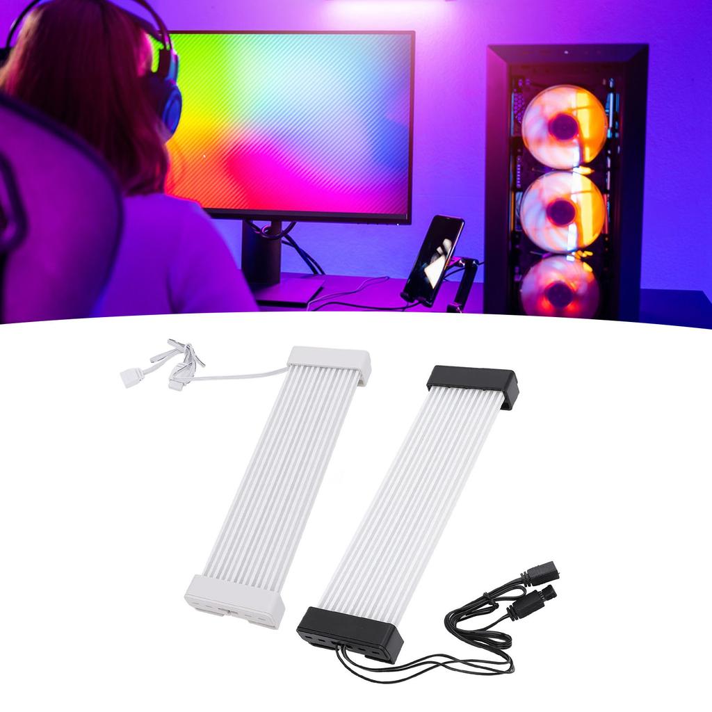 24 Pin To 24 Pin PSU Cable Extension Kit 205mm Silicone 5V ARGB Sync PC Case Decor Motherboard Graph