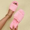 Women Cotton Slippers 2024 New Winter Furry House Slippers Non-Slip Casual Indoor Flats Floor Shoes Ladies Warm Slides Women