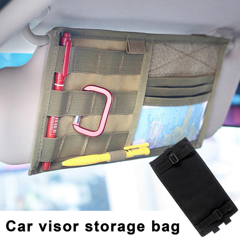 

For Storage Package Car Visor Storage Organizer Vehicle Interior Accessories Storage Pouch Glasses Holder Horizontal Pockets For GERMANY