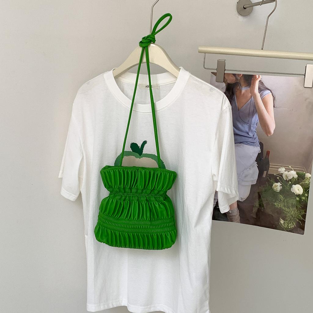 Cloud Pack High-end Drawstring Shoulder-Swing Soft Leather Bucket Bag