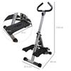 Stepper W/ Handle Hand Grip Workout Fitness Machine For Fitness Aerobic Exercise Home Gym Grey