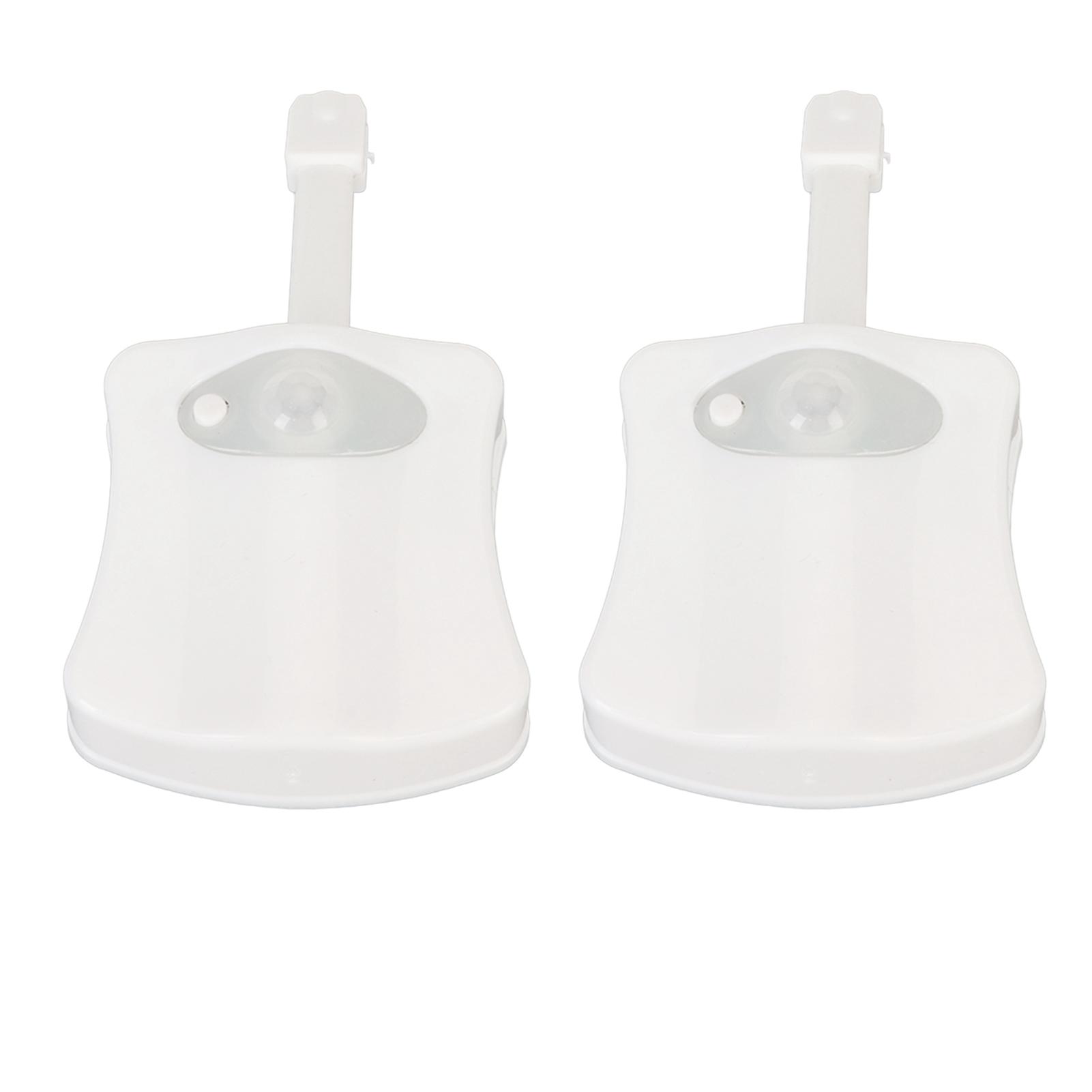 

2 шт. ночник для туалета 8 светодиодных цветов 2 режима датчик движения питание от батареек туалет для ванной комнаты