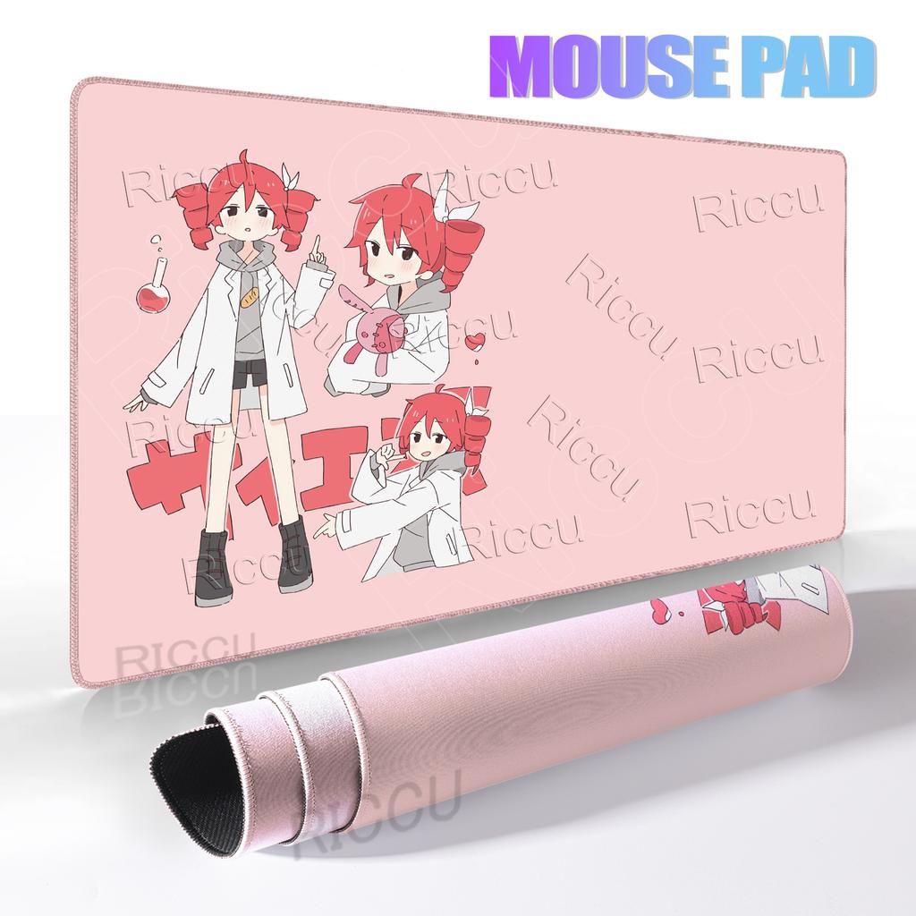 Kawaii Anime Mädchen Gaming Mauspads K-Kasane Teto Muster Erweitertes LockEdge Mauspads XXL Computer Tastatur Gummi Rutschfeste Matte