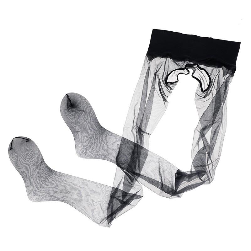 Ultra-Thin 1D Low Waist Tights Full Transparent Lingerie Open Crotch Pantyhose Ladies Sexy Underwear Summer Stockings Hosiery