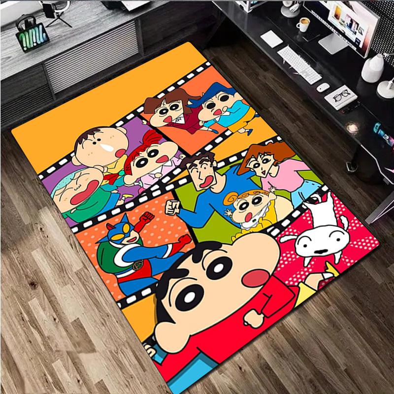 Crayon Shin-chan  Carpet Office Decorative Carpet For Living Room Bedroom Door Mat Floor Rug Computer Chair Area Rug