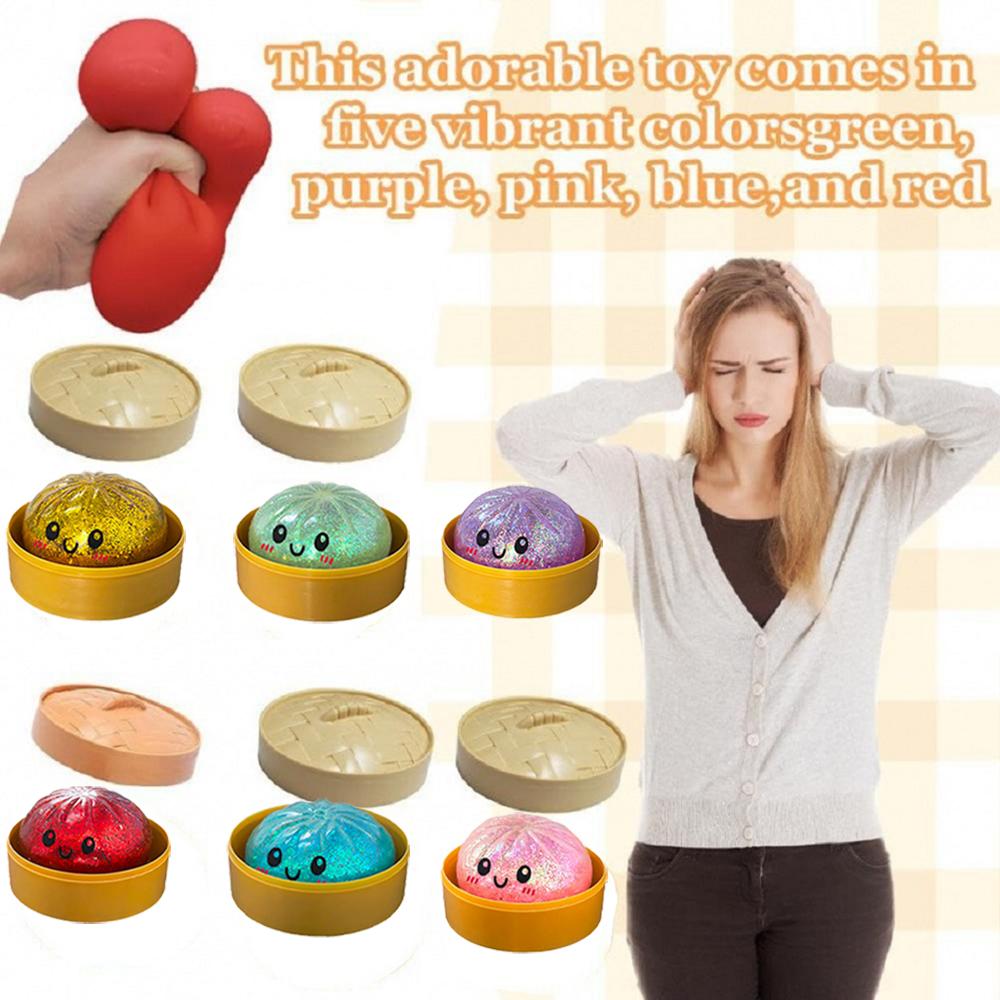 Nuovo Giocattolo Colorato a Forma di Raviolo Carino, Lento Rialzo, Sollievo dallo Stress, Fidget Toy Anti-Ansia