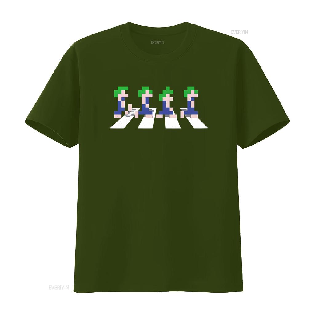 Retro 8Bit Pixel Lemmings Road Video Game Gamer T Shirt Geek Nerd Gaming Style Vintage Washed Top For Everyday Wear Fashion