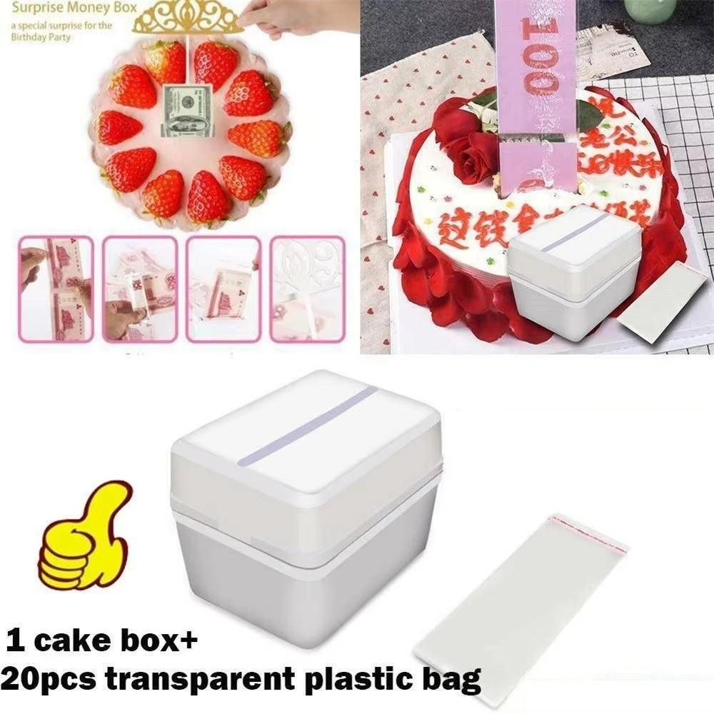 Aufbewahrung Kuchen Geldkasse Kuchen Dekoration Aufbewahrungsbox Neuer Kuchen Topper Partyzubehör