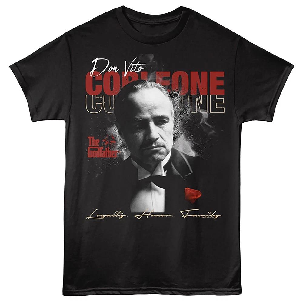 The Godfather Don Vito Corleone Loyalty Honor Respect Bust Photo Men s T Shirt L