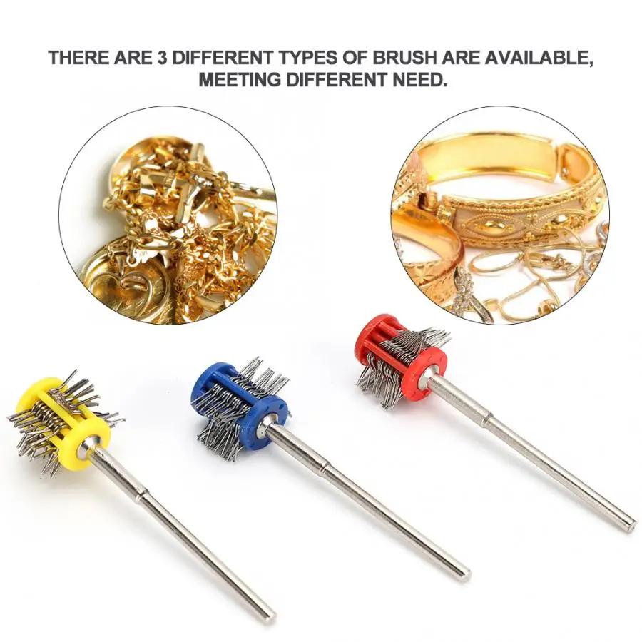 Perii Pro Texturning cu Mâner  Granulație de Lustruire Montată Perie de Sârmă Mată Lustruire Bijuterii Granulație  Unelte DIY pentru Confecționarea Bijuteriilor