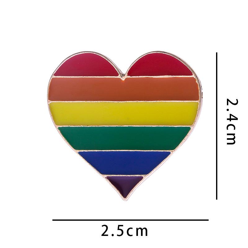 

Брошь Радужное Сердце: Креативный аксессуар из сплава в форме сердца для одежды и сумок