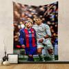 "Soccer Legends in Action Art" Patterned tapestry home decor, suitable for bedroom and living room, gift