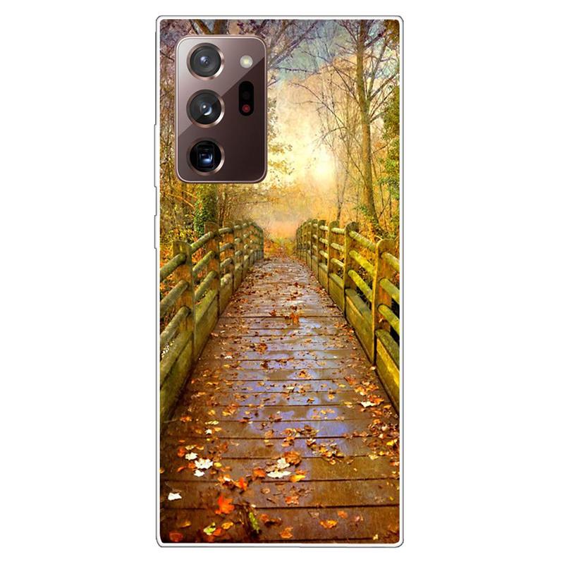 Soft Cover For Samsung Note 20 Ultra Case S20 FE TPU Print Cat Silicone Cases for Samsung Galaxy Note20 M52 5G Funda Coque Clear