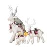 Gangheng White Reindeer Plush Doll Christmas Decorations for Home, Mall Window Display, and Tree Ornaments