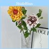 Artificial Flower Wedding 3head 3d Dahlia Silk Fabric Event Photography Decor