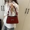 Fashion casual bow shoulder bag spring and summer new texture messenger bag simple underarm bag