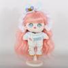 Sweet Plush Doll Long Curly Hair Wig Gradient Color 20cm Cotton Doll Hair  Doll Decor