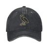 October's Very Own Drake's Owl Washed Denim Baseball Caps Snapback Baseball Hats Breathable Casquette Outdoor for Unisex And Women