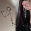 1pcs Sparkling Star Tassel Ear Bone Clip Neutral Cool Hip Hop Earrings Y2K Fashion Jewelry Friends and Couple Gifts