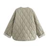Women's Clothing European and American Style Fashion Simple and Versatile Long Sleeved Zipper Loose Cotton Jacket Jacket