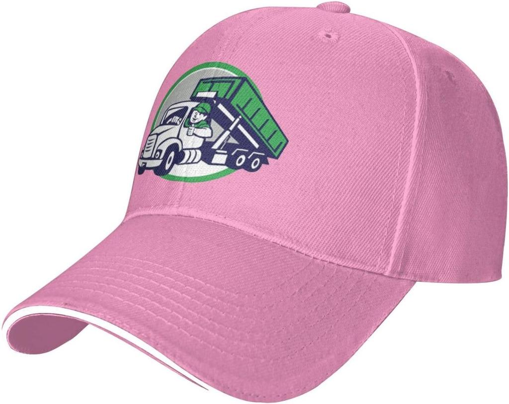 Garbage Truck Dumpster Driver Graphic Baseball Cap Polyester Casual Sun Protection Adjustable Baseball Caps