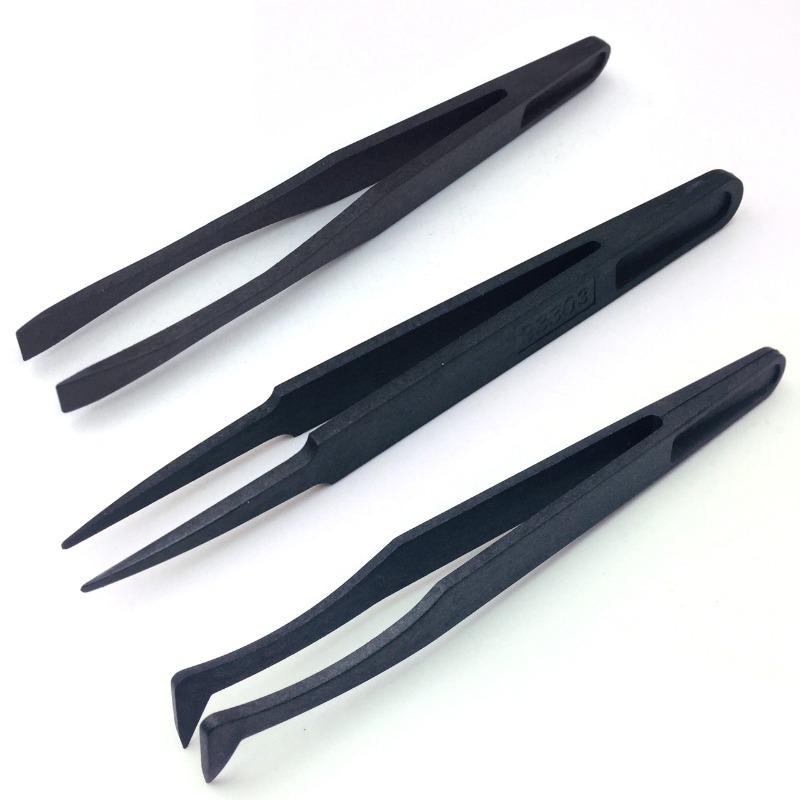 Watch Repair Tool Antistatic Carbon Fiber Tweezers Plastic Tweezers For Watchmaker