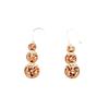 Round Bead Earrings Fashion Personality Temperament Long Purple Gold Color Gold Plated Rose Gold Earrings