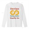 DevOps Keep Calm Deploy On Softstyle T Shirt for Developers and Programmers Agile Design Vintage Washed Designer Clothes
