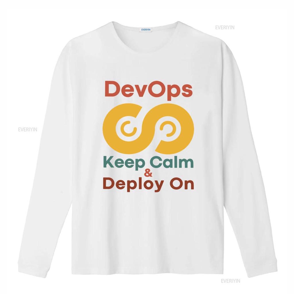 DevOps Keep Calm Deploy On Softstyle T Shirt for Developers and Programmers Agile Design Vintage Washed Designer Clothes