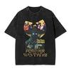 Heißer Verkauf Clan Wu Tang Globale Tour Mercah Grafikdruck T-Shirt Harajuku Mode Übergroßes T-Shirt Unisex Vintage Gewaschene Baumwolle Oberteile