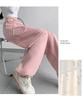 Women's Fleece-Lined Casual High-Waisted Slimming Joggers, Autumn/Winter Straight-Leg Wide-Leg Pants