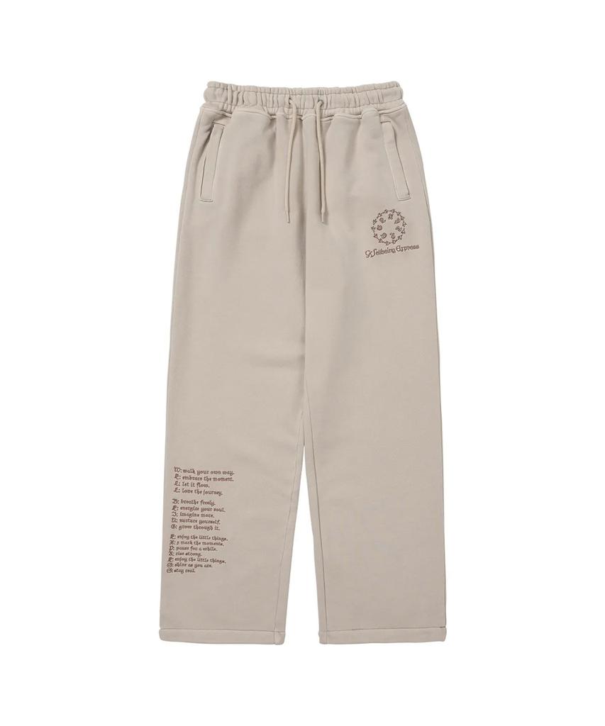 WELLBEING EXPRESS Message Sweat Pants Ash Beige